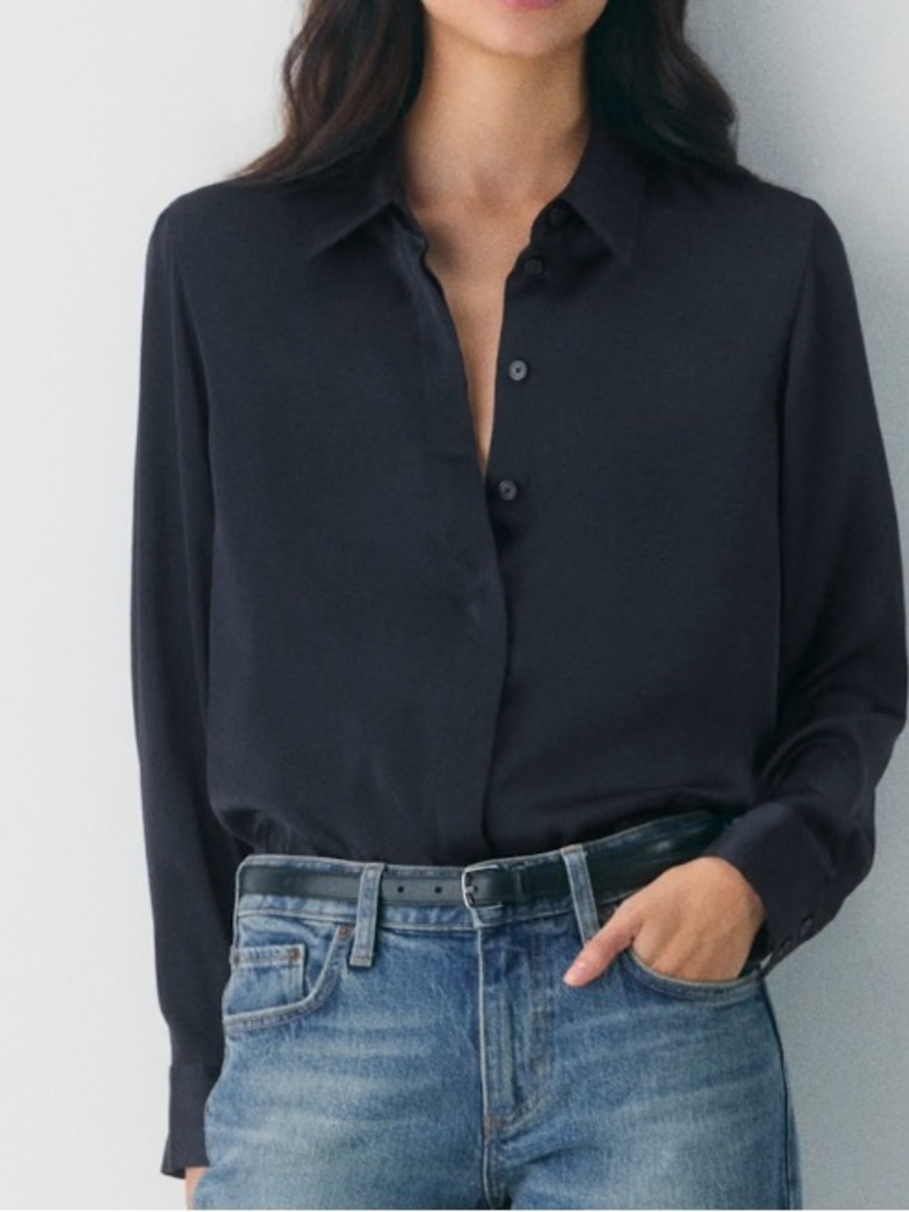 Aritzia Baker Satin Shirt